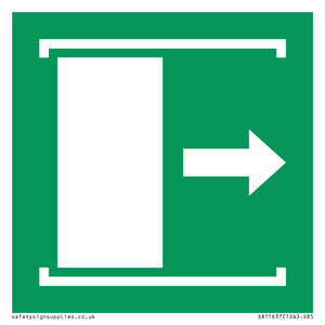 E033 safe condition door slides right to open